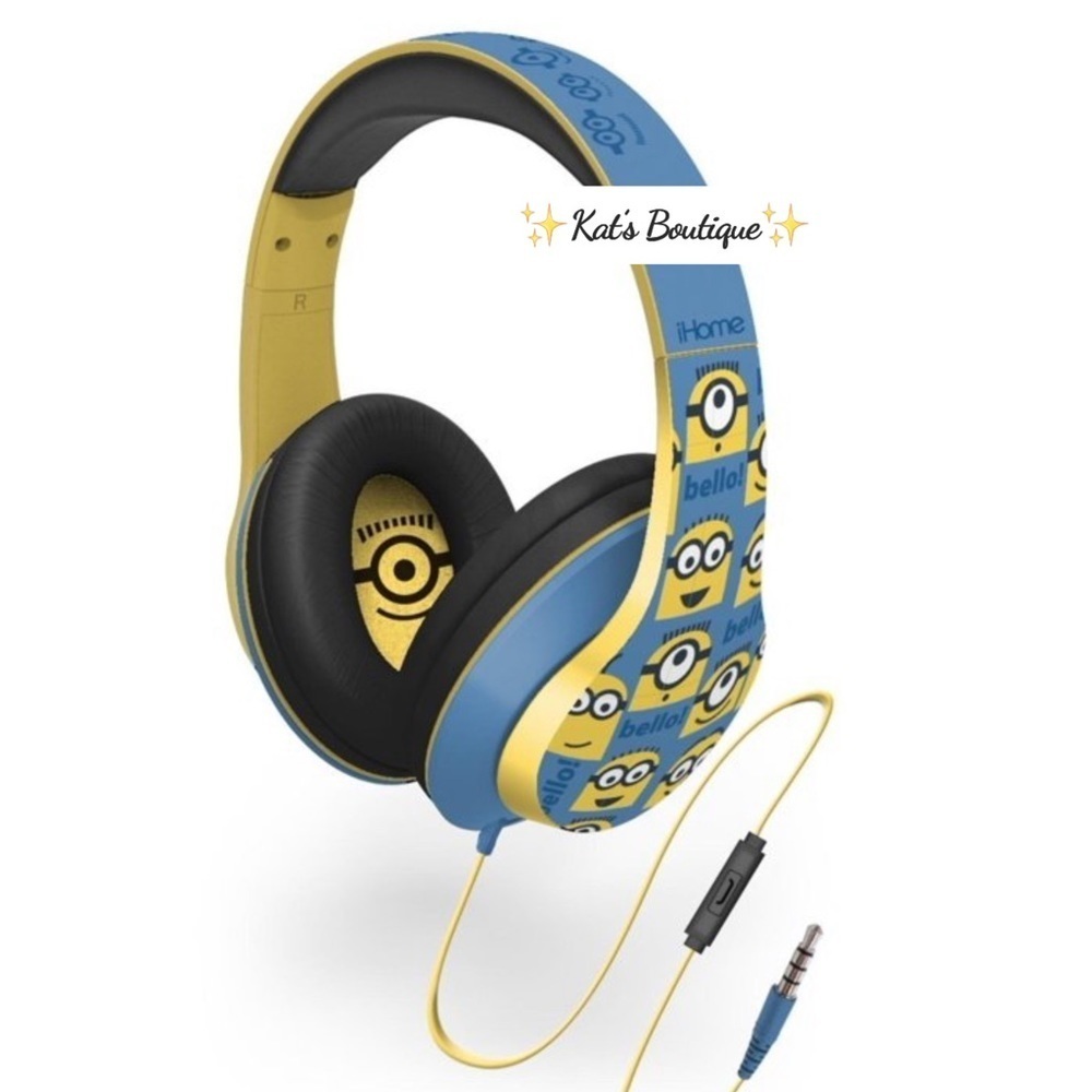 iHOME Despicable Me Minion Over The Ear with Built in Microphone Headphones